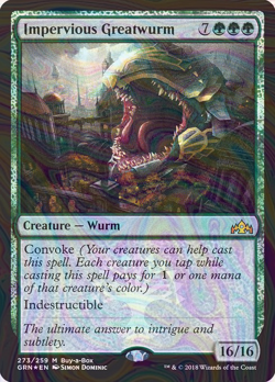 Foil Impervious Greatwurm - Guilds of Ravnica | MTG Card - Image 1