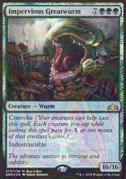 Foil Impervious Greatwurm - Guilds of Ravnica | MTG Card - Image 3
