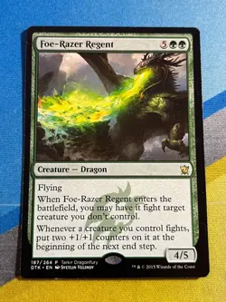 Magic the Gathering MTG Tarkir Dragonfury Promo FOE-RAZER REGENT - Image 1