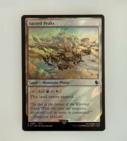 MTG: Sacred Peaks (Surge Foil) Commander: Final Fantasy Foil NM - Image 1