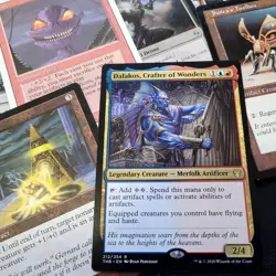 Red Blue ARTIFACTS themed Custom Complete Commander Magic Deck. MTG - Image 1