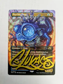 MTG Psychic Frog SIGNED IN GOLD BY CHUCK LUKACS - Image 1