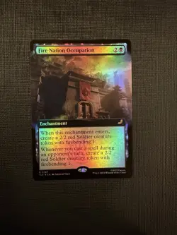 Fire Nation Occupation (Extended Art) Foil #187 Avatar (TLA) Magic MTG NM - Image 1