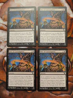 Shadowmoor MTG Playset Rite of Consumption Magic - Image 1