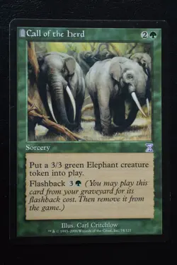 Magic The Gathering MTG CALL OF THE HERD Time Spiral Timeshifted LP Played - Image 1