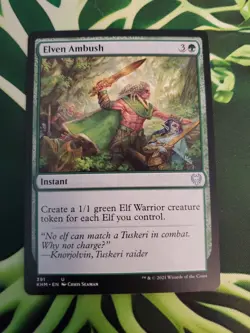 Magic The Gathering Elven Ambush Kaldheim Uncommon NM 2021 - Image 1