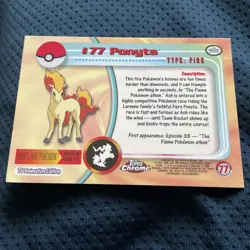 2000 Topps Chrome Pokemon Series Ponyta #77 - Image 2