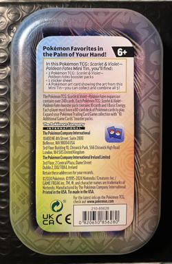 Empty Paldean Fates Mini Tin (Maushold) - Collection - Storage Tin - Pokemon - Image 2