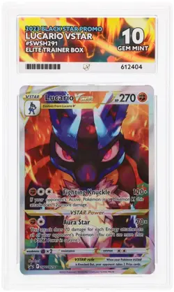 ACE 10 Lucario VStar SWSH291 Pokemon Black Star Graded ETB Promo - Image 2