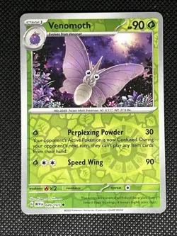 Venomoth 049/165 Pokemon Sv: Scarlet & Violet 151 Reverse Holo - Image 1