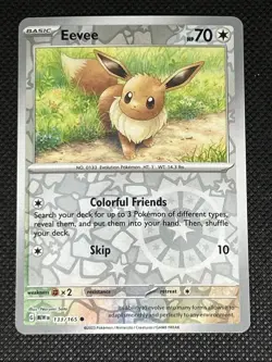Eevee 133/165 Pokemon Sv: Scarlet & Violet 151 Reverse Holo - Image 1