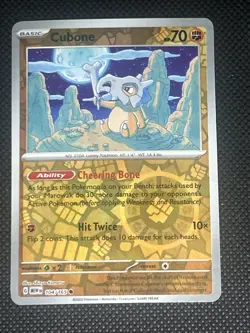 Cubone 104/165 Pokemon Sv: Scarlet & Violet 151 Reverse Holo - Image 1