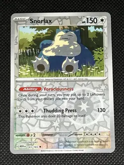 Snorlax 143/165 Pokemon Sv: Scarlet & Violet 151 Reverse Holo - Image 1