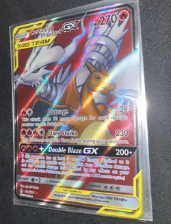 Pokemon TCG Reshiram & Charizard GX Holo Card 194/214 Unbroken Bonds Tag Team - Image 1