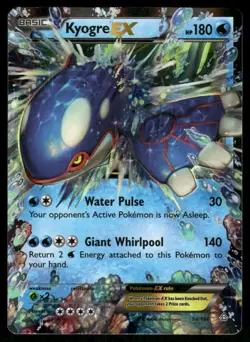 Pokemon Cards Kyogre EX 54/160 Primal Clash Holo Rare EX LP - Image 1