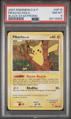 Pokemon TCG Pikachu Black Star Promo Card Dp 16 Holo Rare - Image 1
