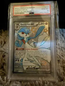 2024 PSA 10 GARDEVOIR EX 217/091 PALDEAN FATES SHINY ULTRA RARE POKEMON - Image 1