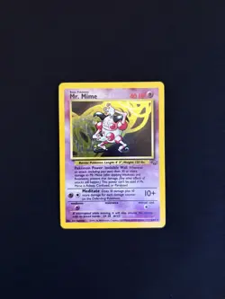 Pokemon TCG Mr. Mime 6/64 Jungle Set Holo Rare Unlimited WOTC Vintage - Image 1