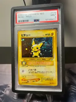 PSA 9 Pichu #172 Holo Japanese Pokemon 2000 - Image 1