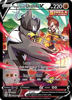 Single Strike Urshifu V - TG18/TG30 - Brilliant Stars - NM - Pokemon - Read Des. - Image 1