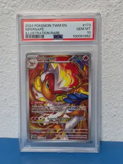 Infernape 173/167 IR Twilight Masquerade GEM MINT PSA 10 - Pokemon 2024 - Image 1