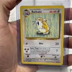 Pokemon TCG Raticate Base Set 40/102 Regular Unlimited Uncommon NM Near Mint Vtg - Image 1