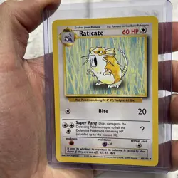 Pokemon TCG Raticate Base Set 40/102 Regular Unlimited Uncommon NM Near Mint Vtg - Image 2