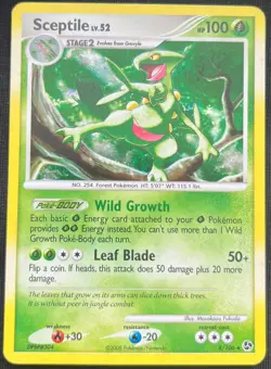 Pokemon TCG Sceptile 8/106 D&P Great Encounters Rare Holo LP+ - Image 1