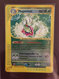 2002 Pokemon Expedition Meganium 18/165 Reverse Holo LP - Image 1