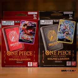 One Piece TCG Sound Loader Vol 1 and Vol 2. New Sealed with Luffy and Enel Promo - Image 1