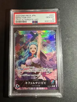 PSA 10 GM Nefeltari Vivi OP04-001 Kingdoms of Intrigue Japanese ONE PIECE TCG - Image 1