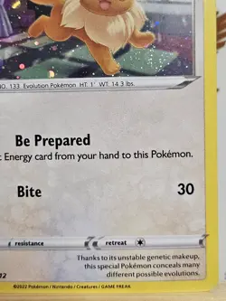 Eevee SWSH212 HD Swirls Holo Sword Shield Cosmos Black Star Promo Card - Image 5