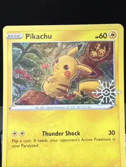 Pokemon Card Pikachu SWSH153 Advent Holiday Promo Snowflake Stamp NM - Image 2