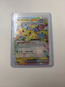 Pikachu GX Pokemon Card - Resolute Heart Ability, Topaz Bolt Attack - Image 3
