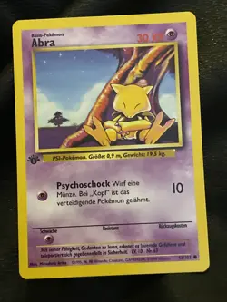 Abra 43/102 1st Edition Base Set German Pokemon Card TCG Near Mint - Image 1