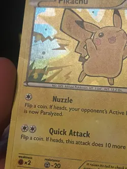 Pikachu 5/12 McDonald's Promos 2014 Pokemon Card DAMAGE/HP - Image 3
