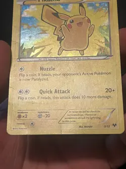 Pikachu 5/12 McDonald's Promos 2014 Pokemon Card DAMAGE/HP - Image 4