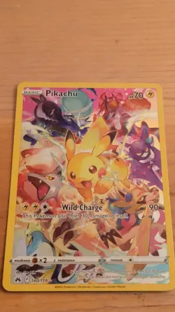 Pokemon Pikachu Secret Rare Card #160/159 Crown Zenith Series Trading Card TCG - Image 1