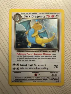 Pokemon Card Dark Dragonite Legendary Collection Holo 5/110 - LP - Image 1