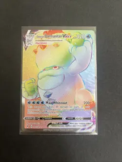 Pokemon TCG Galarian Darmanitan VMAX Rainbow Rare Card 187/185 Vivid Voltage - Image 2