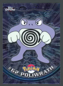 NM Poliwrath Topps Chrome #62 Animation Series 2 Holo Pokemon Card B23 - Image 1