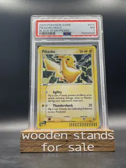 PSA 7 NEAR MINT Pikachu NINTENDO BLACK STAR PROMO #012 HOLO RARE Pokemon Card - Image 1