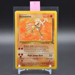 Hitmonlee 22/62 Pokemon TCG Fossil Unlimited WOTC Vintage Card English 1999 MP - Image 3