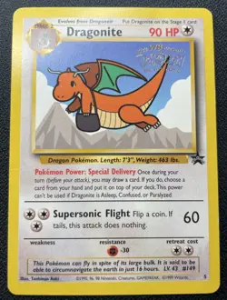 Pokemon Dragonite Black Star Promo 5 The First Movie Card MP / DMG (#1) - Image 1
