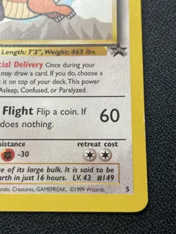 Pokemon Dragonite Black Star Promo 5 The First Movie Card MP / DMG (#1) - Image 4