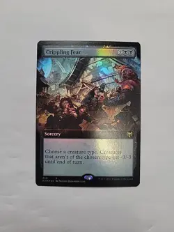 MTG - Crippling Fear (Extended Art) Kaldheim Foil Rare #350 - Image 1