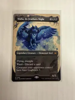 Maha, It’s Feathers Night NM BORDERLESS MTG! Bloomburrow - Image 1