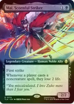 1 x Mai, Scornful Striker - Extended Art - Foil - TLA - LP-MTG - Image 1