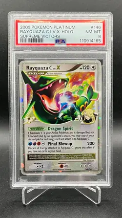 Pokemon Rayquaza C LV. X 146/147 - Holo Rare Supreme Victors 2009 - PSA 8 NM-MT - Image 1