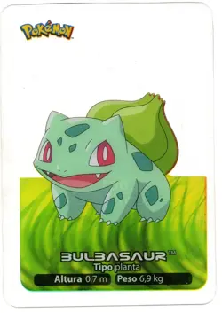 BULBASAUR #001 LAMINCARD COLLECTION POKEMON LAMINCARDS 2005 EDIBAS (USED)- - Image 1